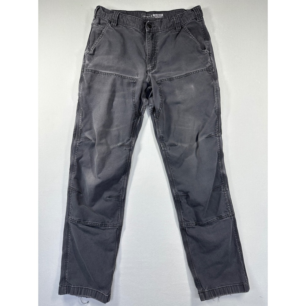 Carhartt Rugged Flex Double-Front Utility Work Pant Mens 34x34 Shadow Distressed